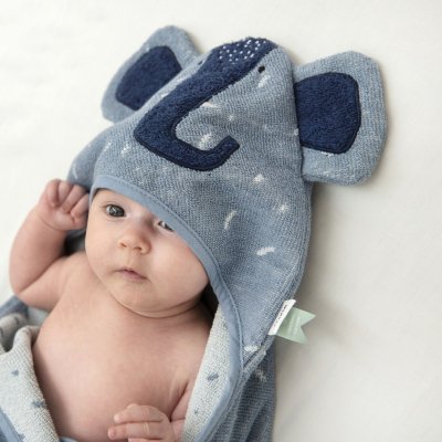 Cape de bain bébé mrs. elephant - 75 x 75 cm