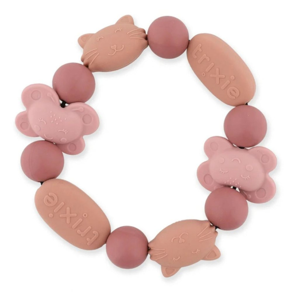 Bracelet de dentition en silicone mrs. cat & mrs. butterfly Trixie