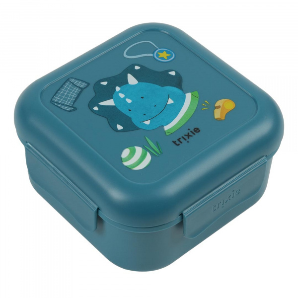 Boîte à goûter avec clips carrée - ballplayer mr. triceratops Trixie