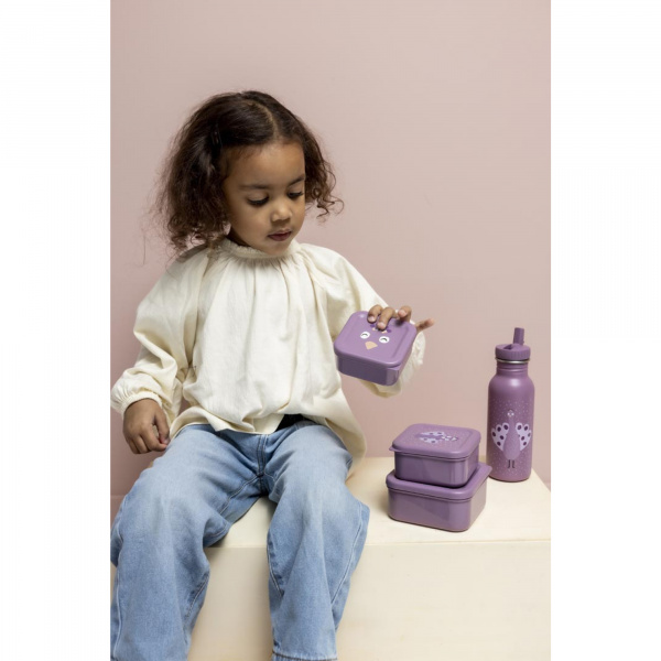 Lot de 3 boîtes à goûter carrées - mrs. peacock Trixie