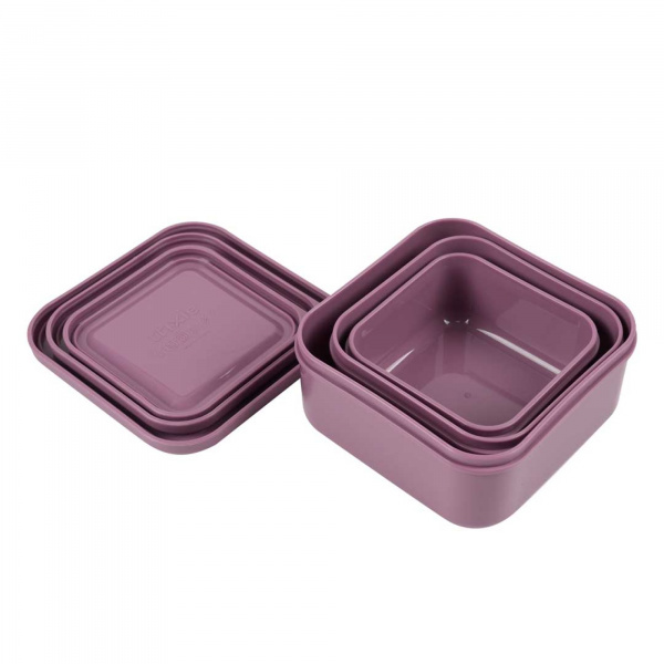 Lot de 3 boîtes à goûter carrées - mrs. peacock Trixie