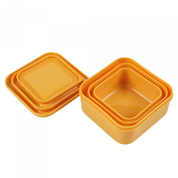 Lot de 3 boîtes à goûter carrées - mr. giraffe Trixie