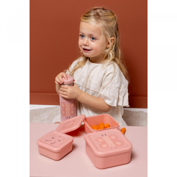 Lot de 3 boîtes à goûter carrées - mrs. butterfly Trixie