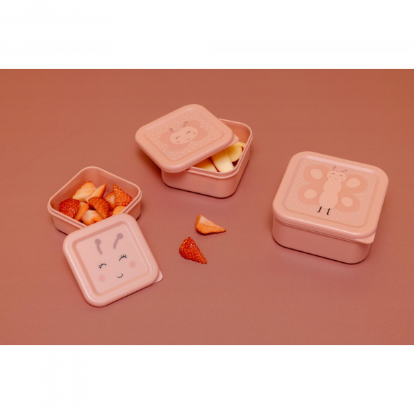 Lot de 3 boîtes à goûter carrées - mrs. butterfly Trixie