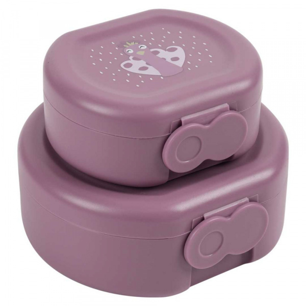 Lot de boîtes à goûter à clip rondes - mrs. peacock Trixie