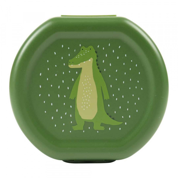 Lot de 2 boîtes à goûter à clip rondes - mr. alligator Trixie