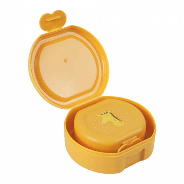 Lot de 2 boîtes à goûter à clip rondes - mr. giraffe Trixie
