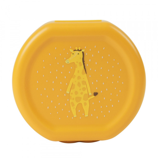 Lot de 2 boîtes à goûter à clip rondes - mr. giraffe Trixie