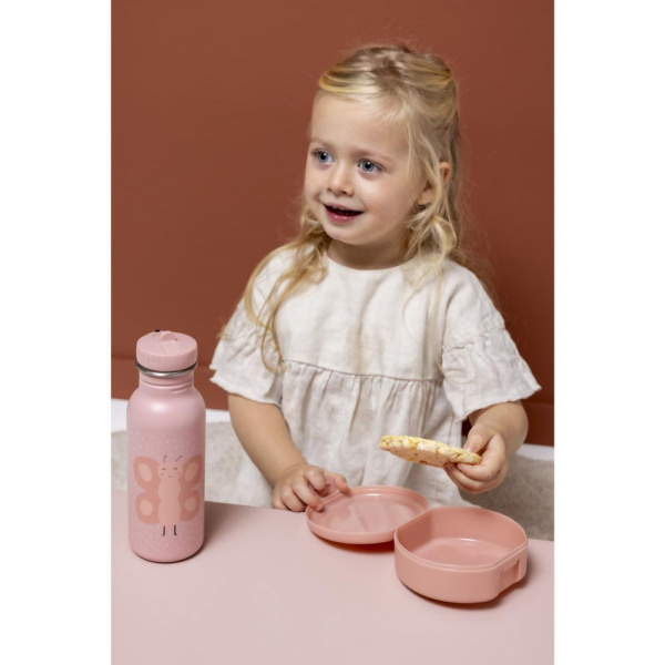 Lot de 2 boîtes à goûter à clip rondes - mrs. butterfly Trixie