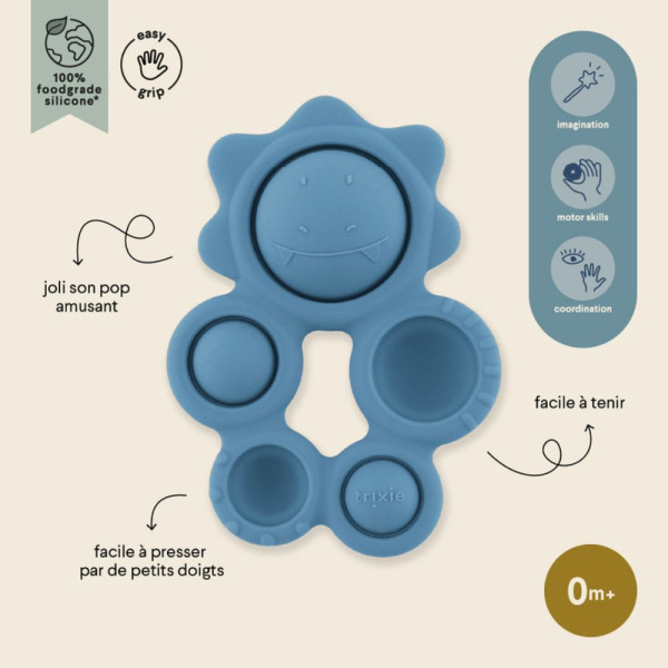 Jouet d'activité pop-it en silicone mr. triceratops Trixie