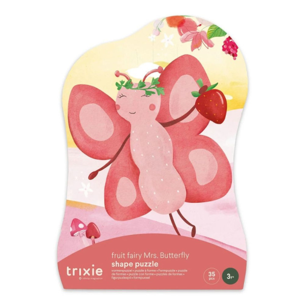 Puzzle à forme fée des fruits mrs. butterfly 35 pièces Trixie