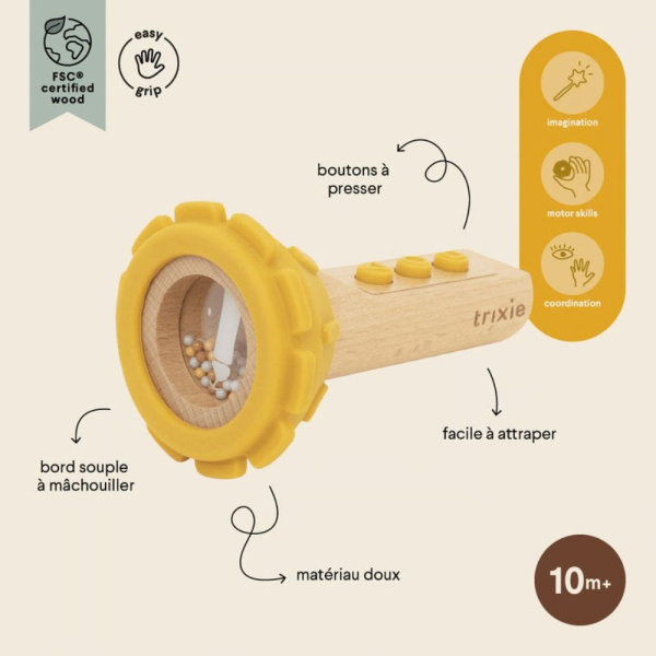 Lampe de jeu en bois et silicone mr. lion Trixie