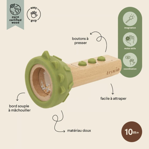 Lampe de jeu en bois et silicone mr. dino Trixie
