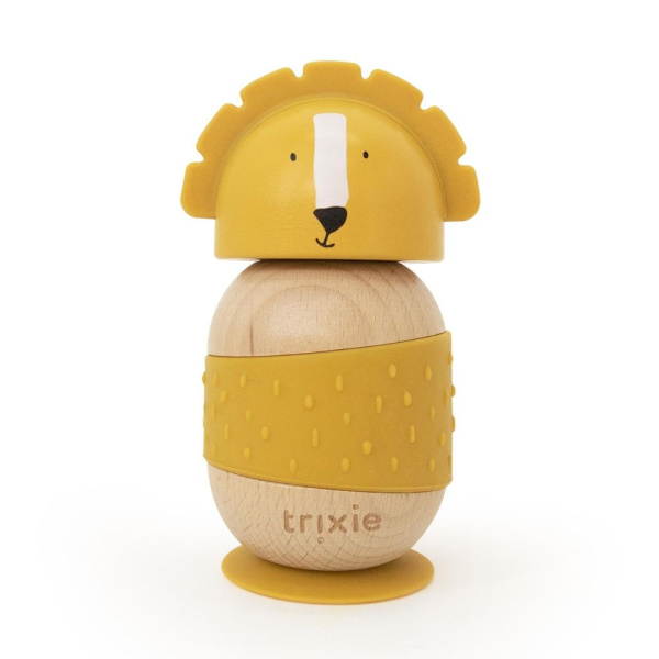 Jouet oscillant en bois et silicone avec ventouse mr. lion Trixie