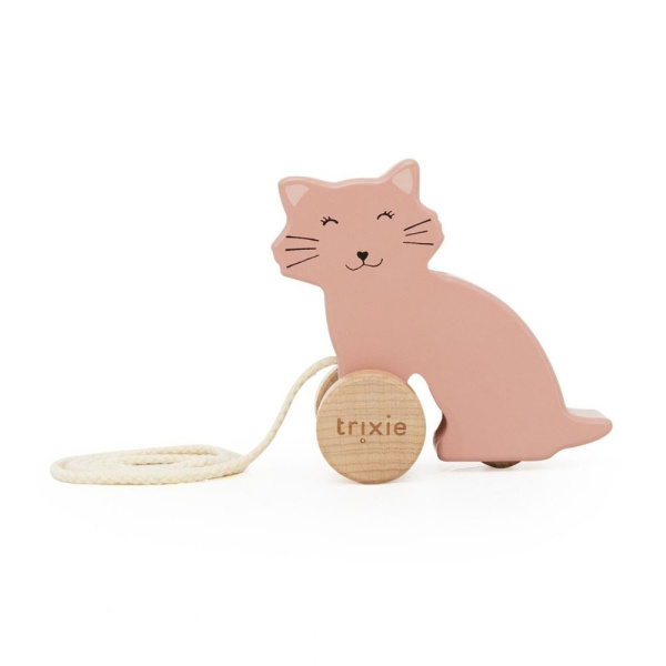 Petit jouet à tirer en bois mrs. cat Trixie