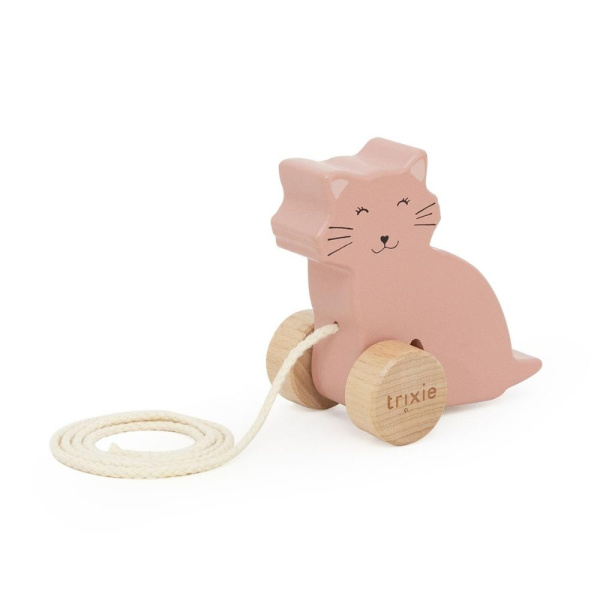 Petit jouet à tirer en bois mrs. cat Trixie