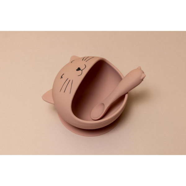 Set premier repas bébé en silicone - mrs. cat Trixie