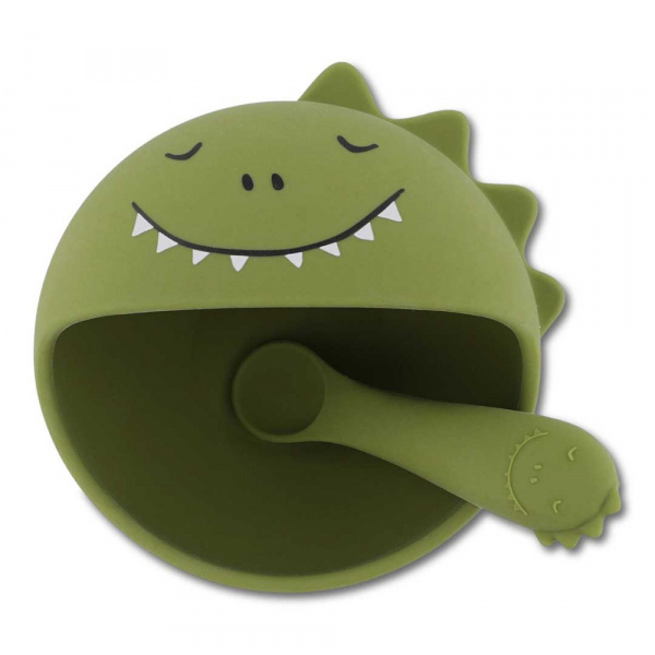 Set premier repas bébé en silicone - mr. dino Trixie
