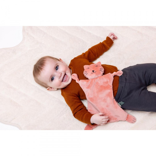 Doudou attache-tétine en velours côtelé - mrs. cat Trixie