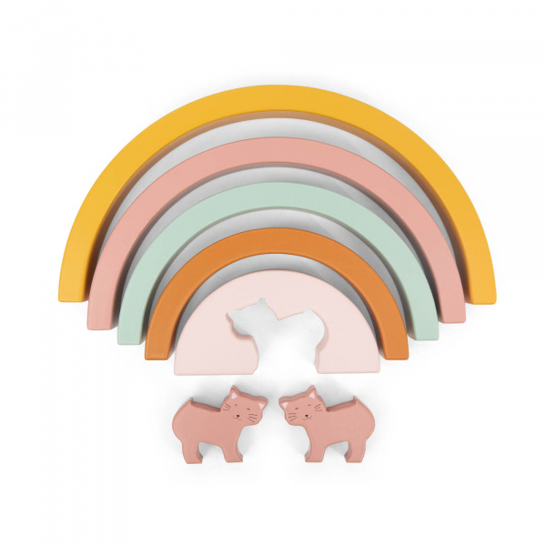 Arc-en-ciel enfant à empiler en bois - mrs. cat Trixie