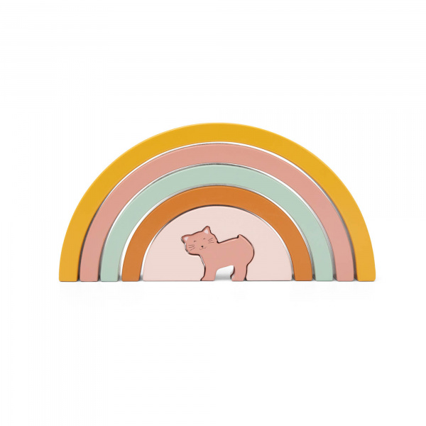 Arc-en-ciel enfant à empiler en bois - mrs. cat Trixie