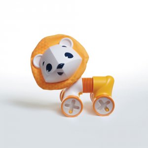 Jouet bébé hochet tiny roller friend le lion leonardo