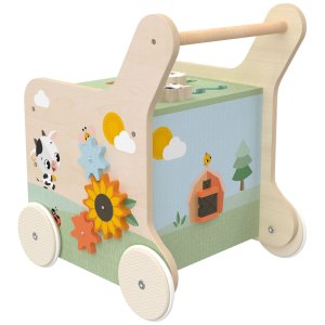 Chariot d’activités en bois farmers Tiny love