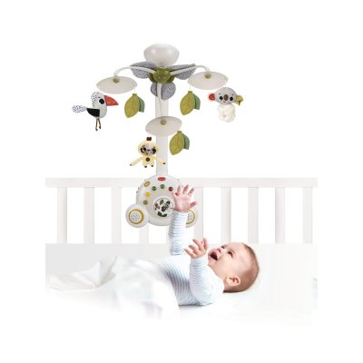 Mobile musical bébé avec veilleuse boho chic