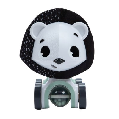 Jouet d'éveil tiny roller lion - black & white