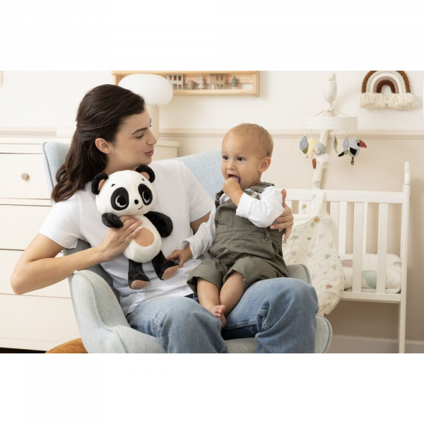 Peluche snuggly buddy panda black&white Tiny love