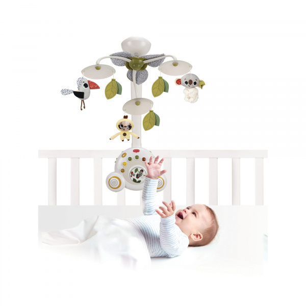 Mobile musical bébé avec veilleuse boho chic Tiny love