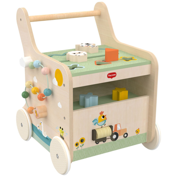 Chariot d’activités en bois farmers Tiny love