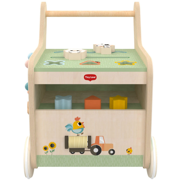 Chariot d’activités en bois farmers Tiny love