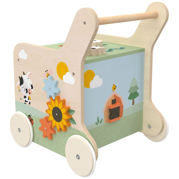 Chariot d’activités en bois farmers Tiny love