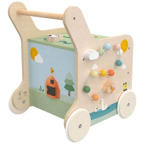 Chariot d’activités en bois farmers Tiny love