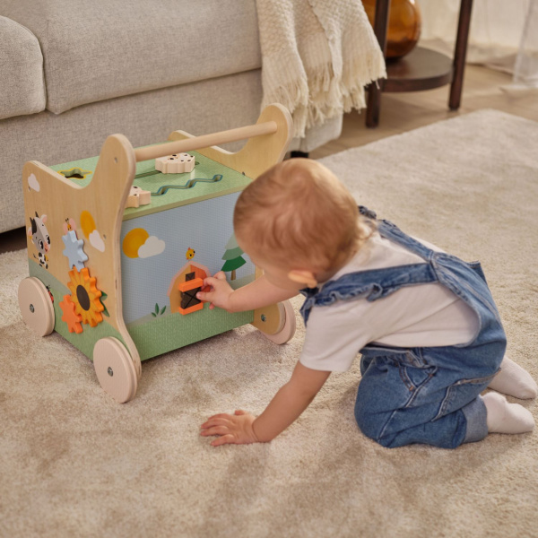 Chariot d’activités en bois farmers Tiny love