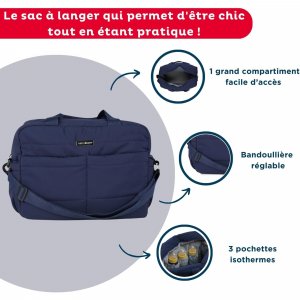 Sac à langer pluméa bleu nuit Thermobaby