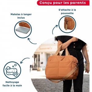 Sac à langer pluméa ocre Thermobaby