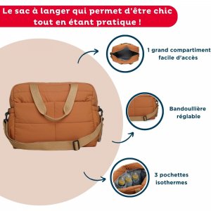 Sac à langer pluméa ocre Thermobaby