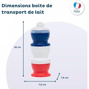 Boite doseuse lait tricolore - 3 compartiments Thermobaby