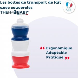 Boite doseuse lait tricolore - 3 compartiments Thermobaby