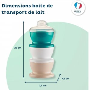 Boite doseuse vert émeraude - 3 compartiments Thermobaby