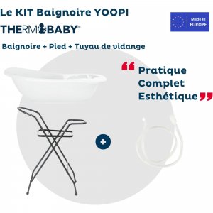 Baignoire yoopi avec support - blanc Thermobaby