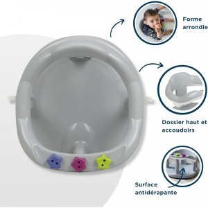 Anneau de bain aquababy gris velours Thermobaby