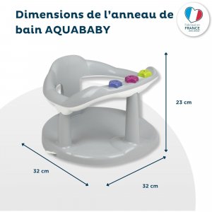 Anneau de bain aquababy gris velours Thermobaby