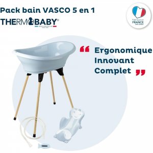 Baignoire vasco 5 en 1 - fleur bleu Thermobaby