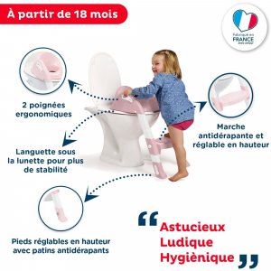 Réducteur de toilette kiddyloo rose poudré Thermobaby