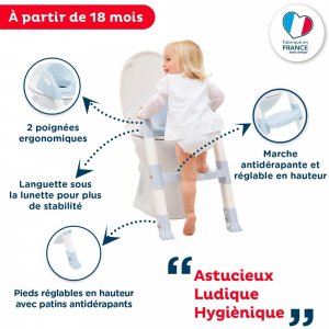 Réducteur de toilette kiddyloo fleur bleu Thermobaby