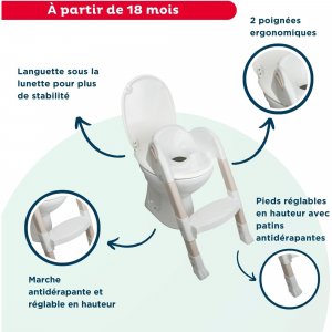 Réducteur de toilette kiddyloo noisette clair Thermobaby