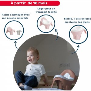 Pot d'apprentissage ideo rose câlin Thermobaby